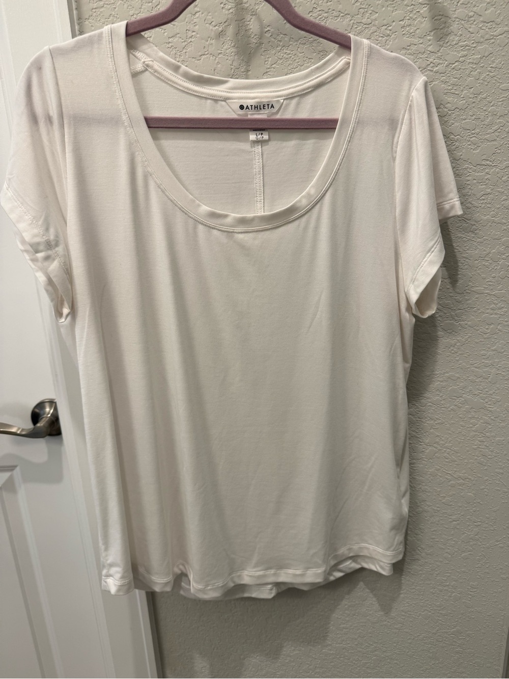 Athleta Women’s White Short Sleeve Scoop Neck Tee